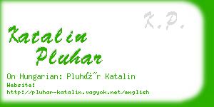 katalin pluhar business card